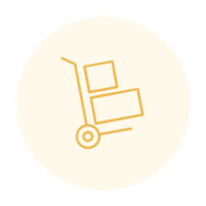 Icon beladene Sackkarre